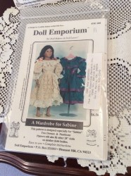 408 DOLL EMPORIUM 28'' CLOTH BODY SABINE DOLL PATTERN UNCUT